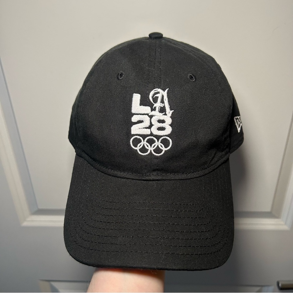 NWOT New Era LA28 Olympics Script Club Black 9Twenty Adjustable Baseball Cap Hat